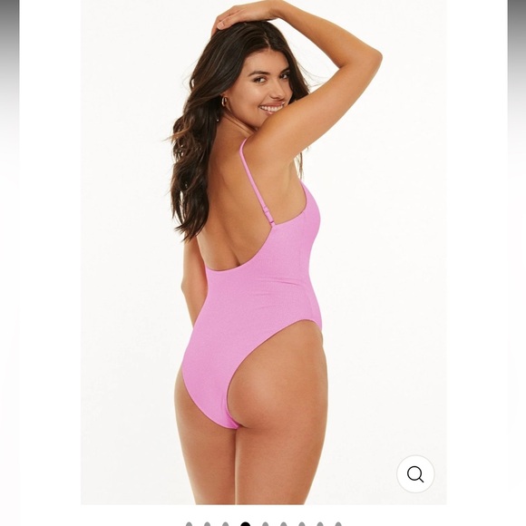 MIAMI V NECK ONE PIECE SWIMSUIT - BLUSHING PINK - Picture 6 of 6